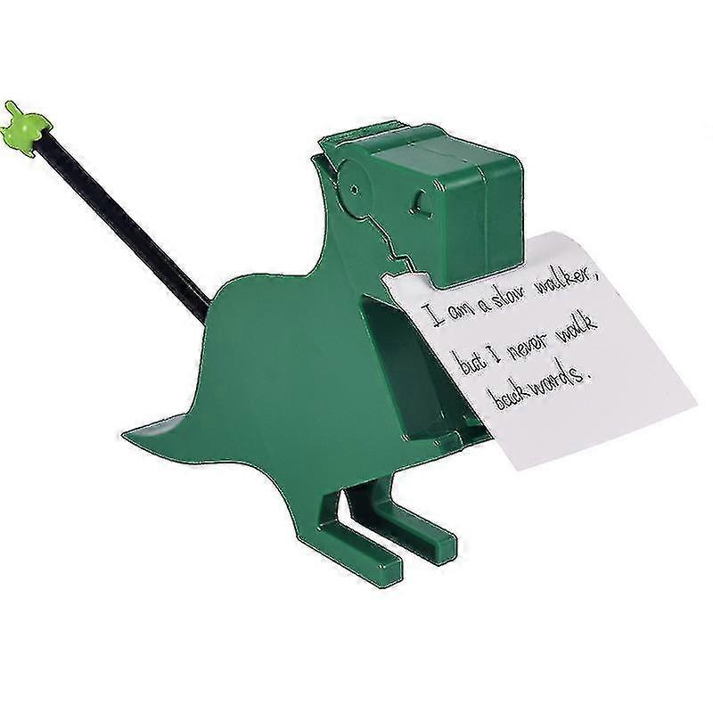 Creative Stationery Animal Note Box Office Table Storage Display Multi-function Note Holder Message Clip (1 Piece) (green Dinosaur Note Box) 13