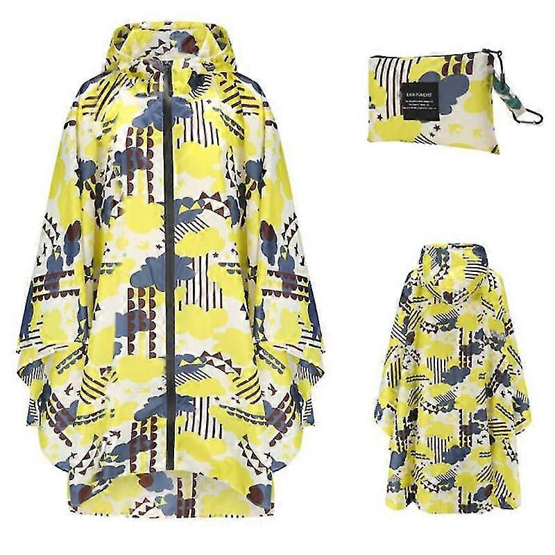 Portable Pongee Teflon Waterproof Cloth Raincoats For Adults, Reusable Rain Ponchos With Hoods And Sleeves Lightweight Raincoats
