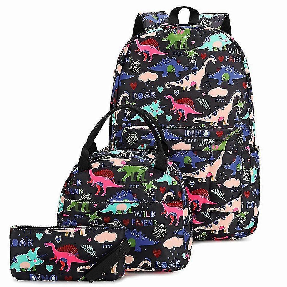Okul çantası üç parçalı takım elbise erkekler ilkokul ve ortaokul öğrencileri dinozor uzay sırt çantası