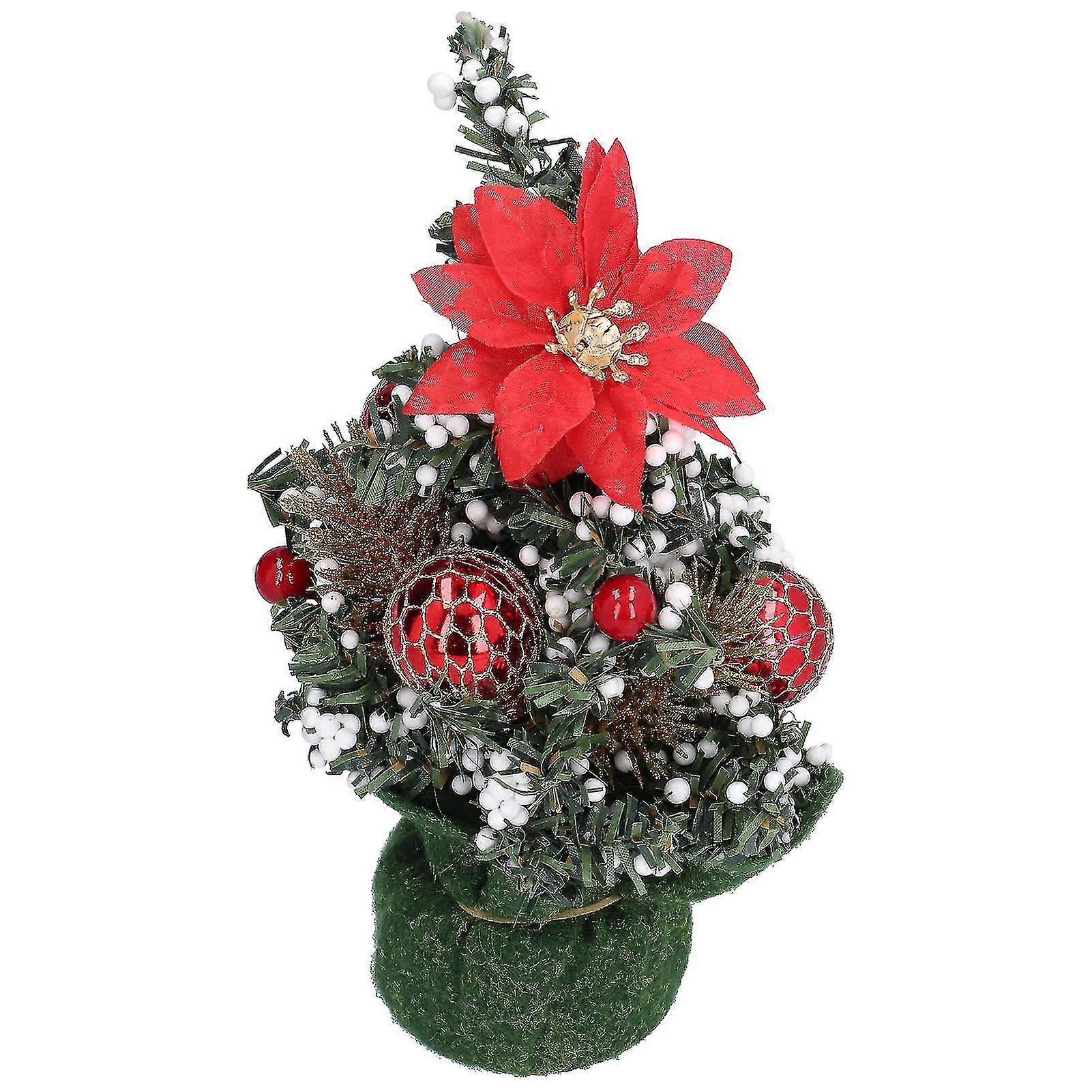 Artificial  Tree DecorationsMini ornamentsDesk ScatterBright Red Accents
