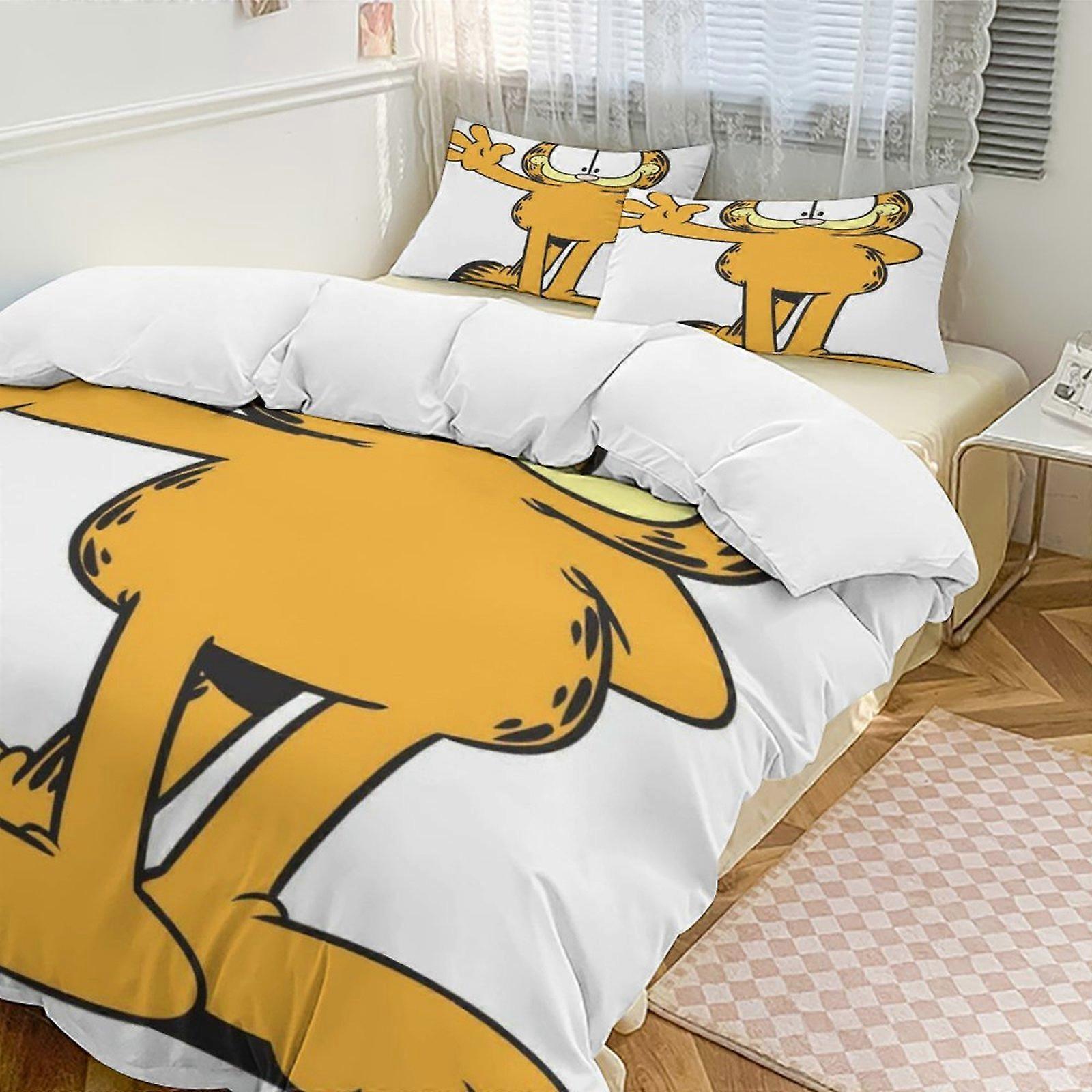 a2723 Lençóis O Conjunto de Cama Garfield Conjunto de Capa de Edredão Desenho Animado Tema Lençóis de Quarto Infantil iip2723