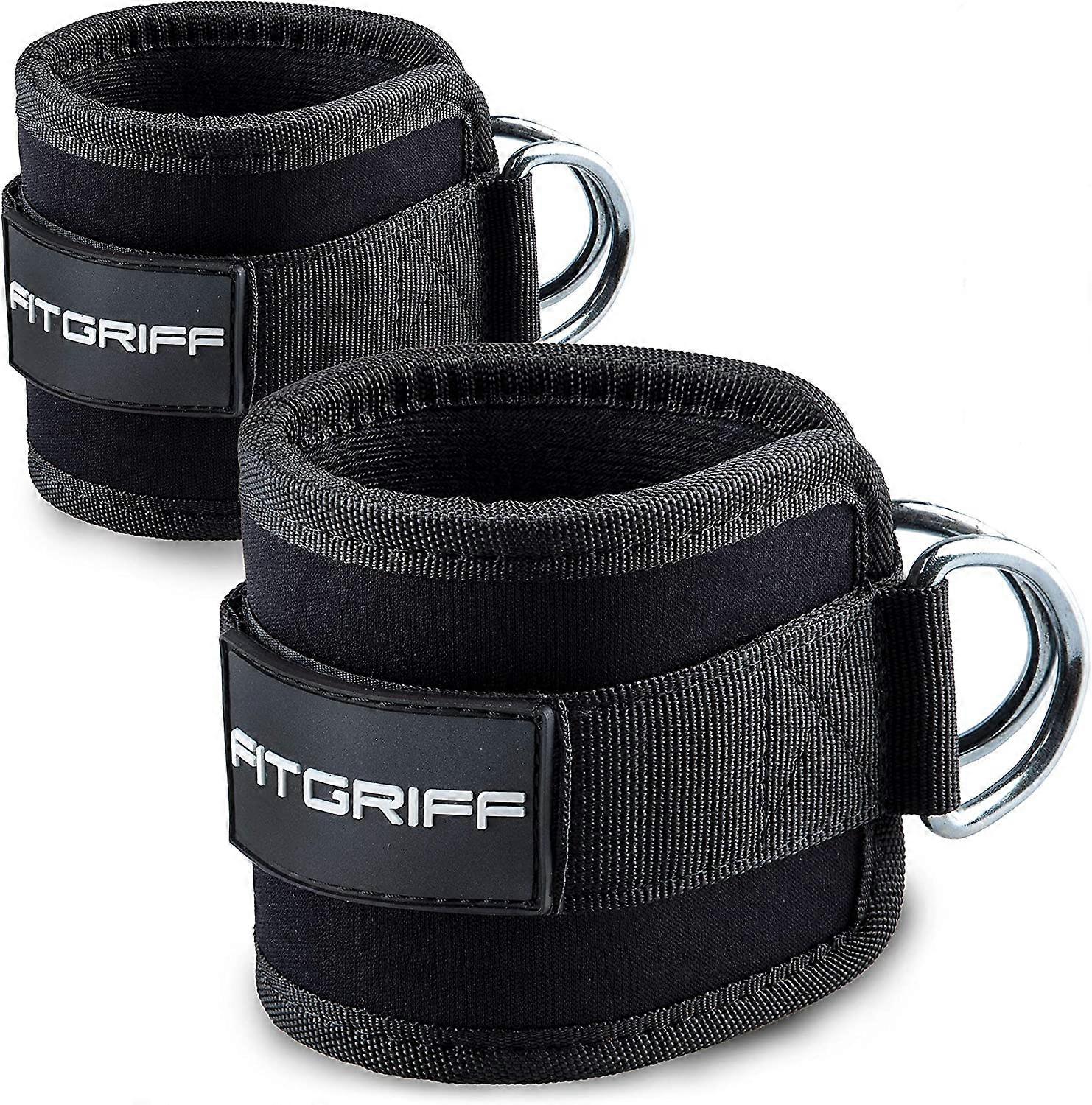 Fitgriff Padded Foot Straps - Ankle Straps for Cable Machine