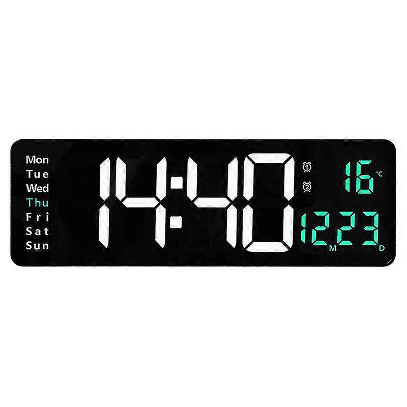 16'' Large Led Digital Wall Clock Temperature Date Display Electronic Wall Clock