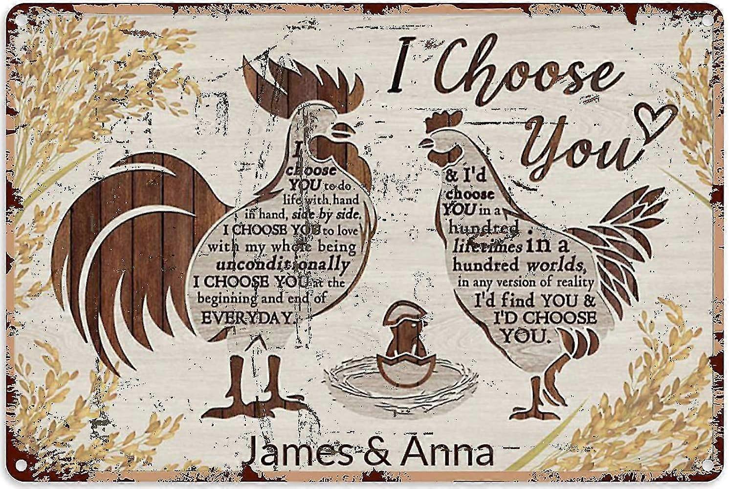 Kuřecí Kovová Cedule Bylo Jedno Děvče, Které Opravdu Milovalo Kuřata Byla jsem To Já, Domov Vi