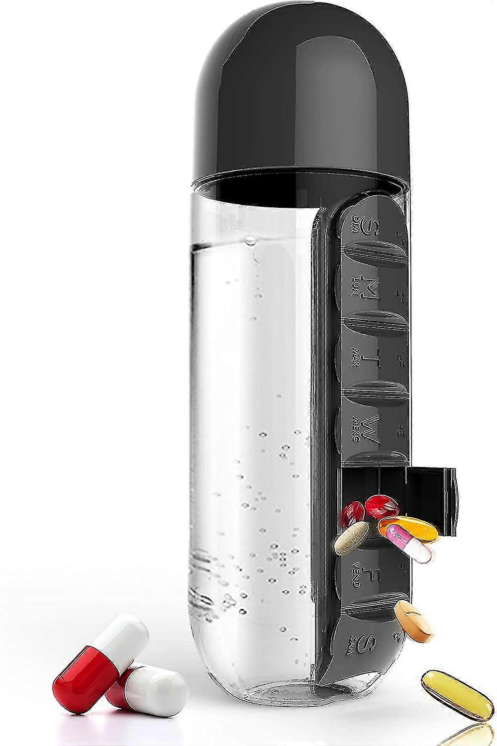 2 in 1 ウォーターボトル 無毒な環境に優しいピルボックス