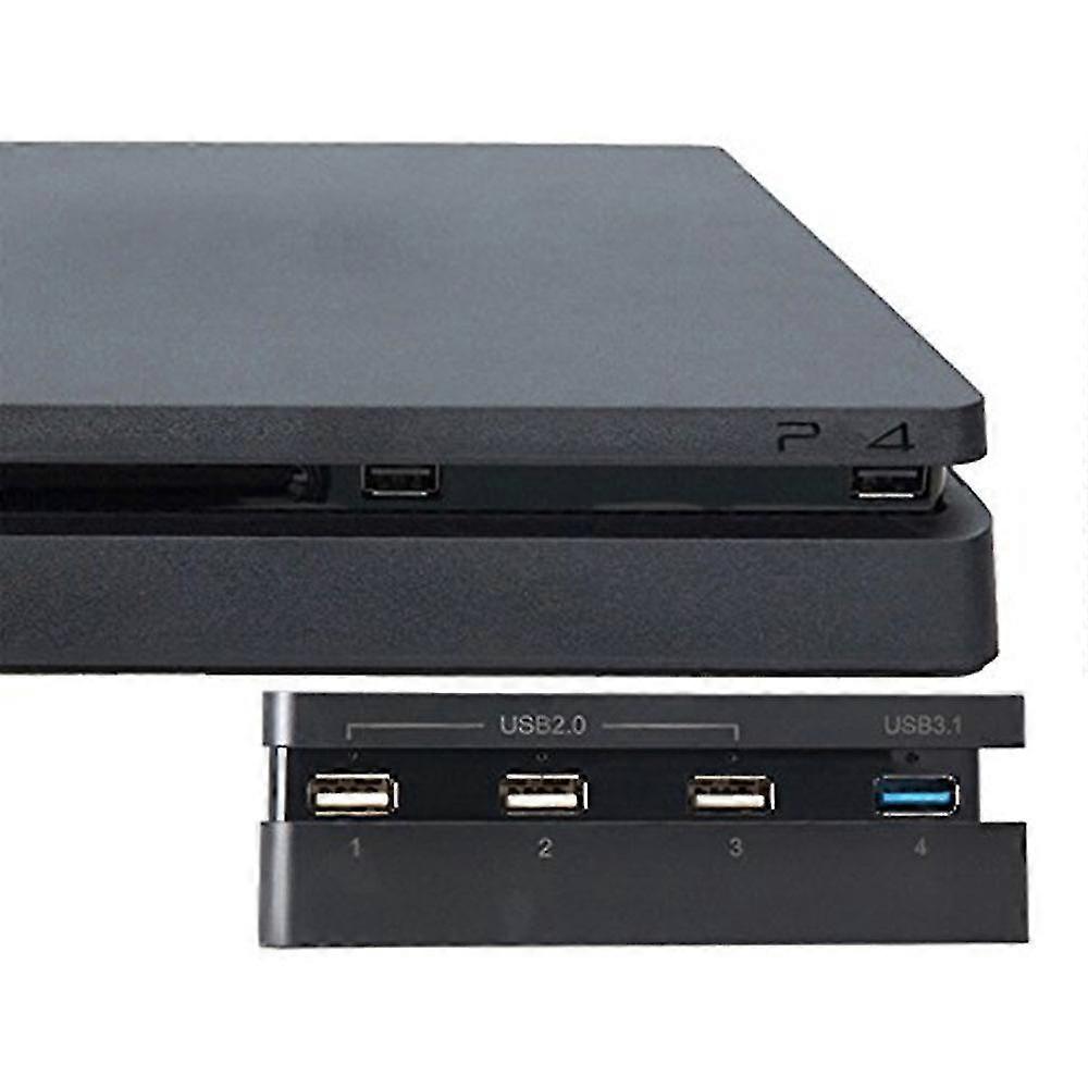 NewPs4 Slim Gaming Console Hub, 4 Usb Port Hub For Ps4 Slim, Usb 3.1 High