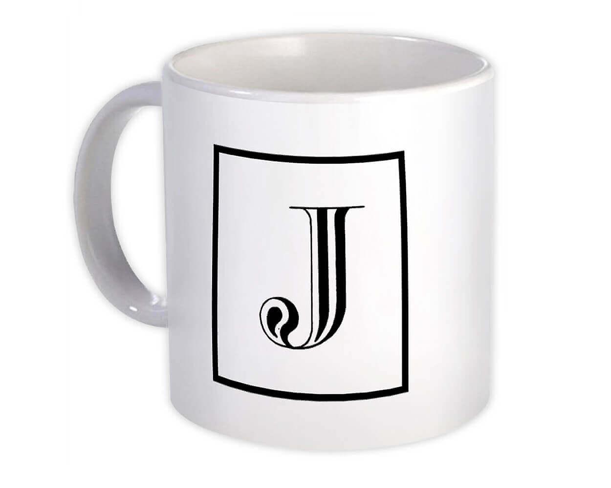 Gift Mug: Monogram Letter J Name