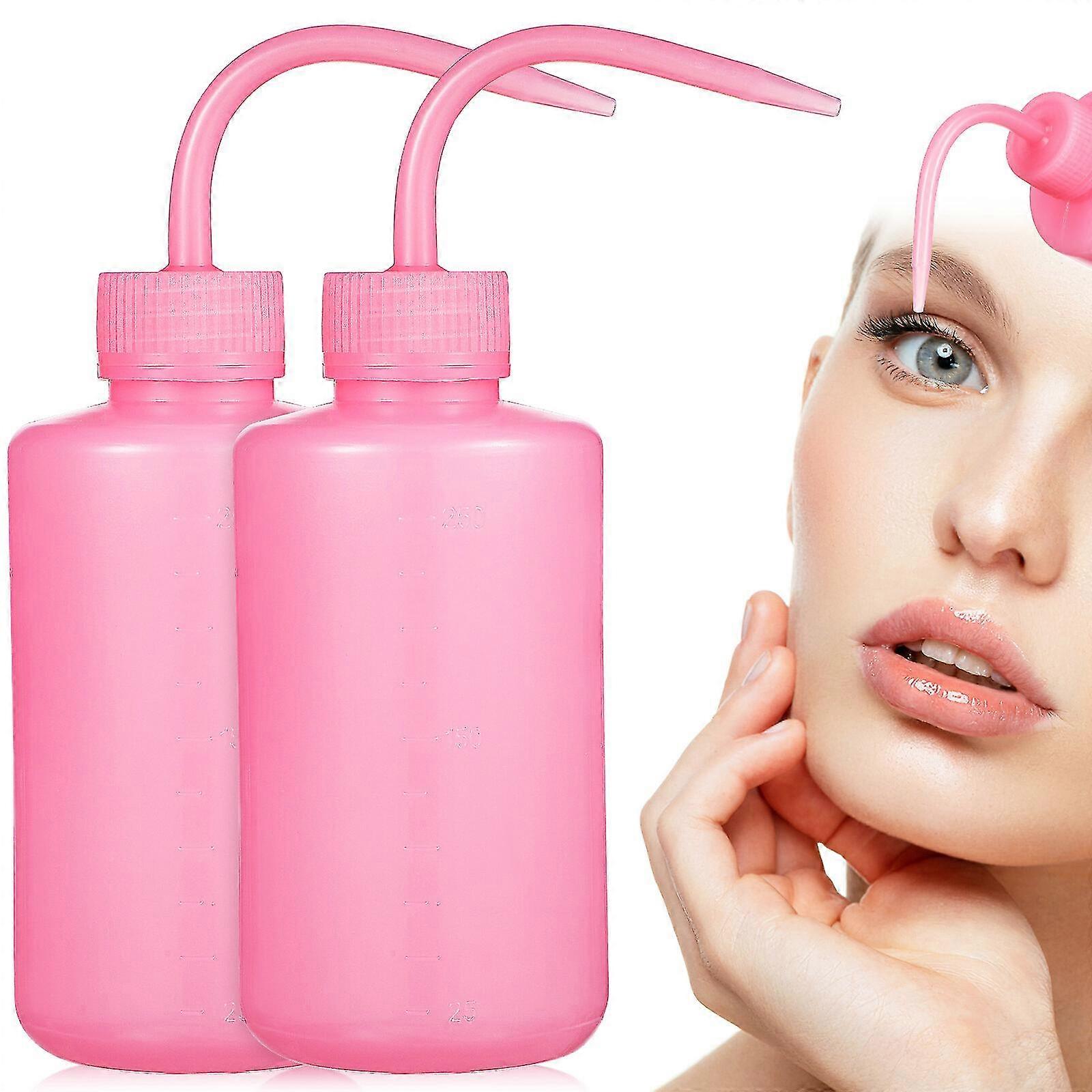 2pcs Lash Cleaning Bottles Washing Bottles Water Squirt Bottles Plastic Watering Tools 250ml