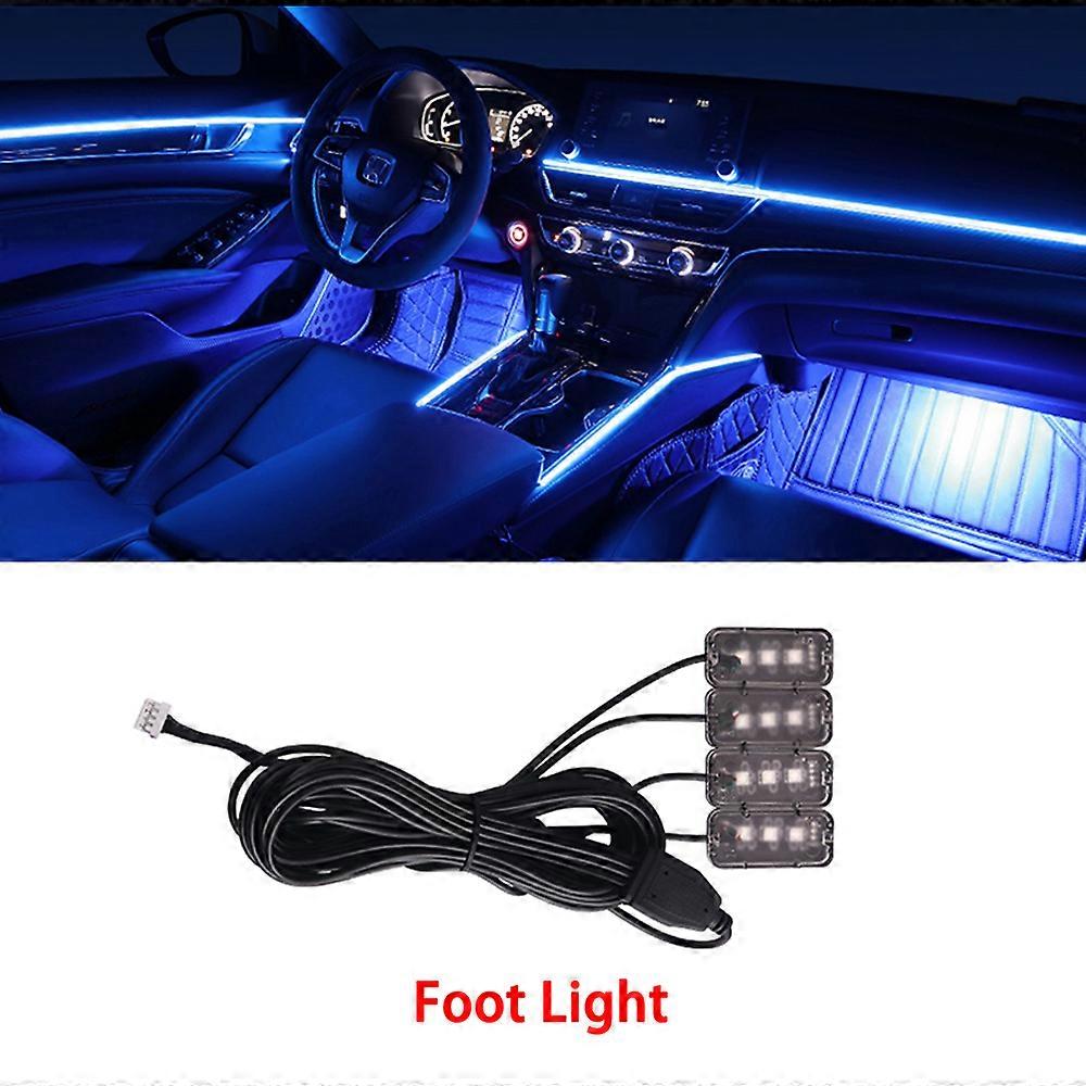 18 in 1 RGB Dual Zone LED Auto Sfeer Verlichting Interieur Decoratie Acryl Strip Backlight App Decoratieve Sfeerlamp Dashboard