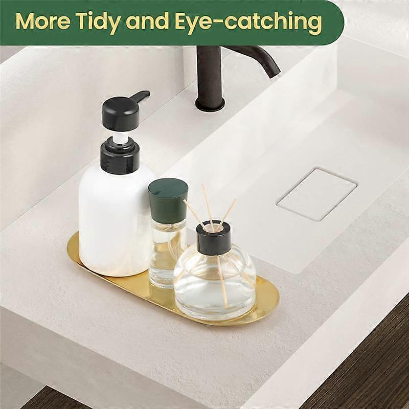 4PCS Stainless Steel Decorative Tray, Bathroom Vanity Tray for Dresser ...