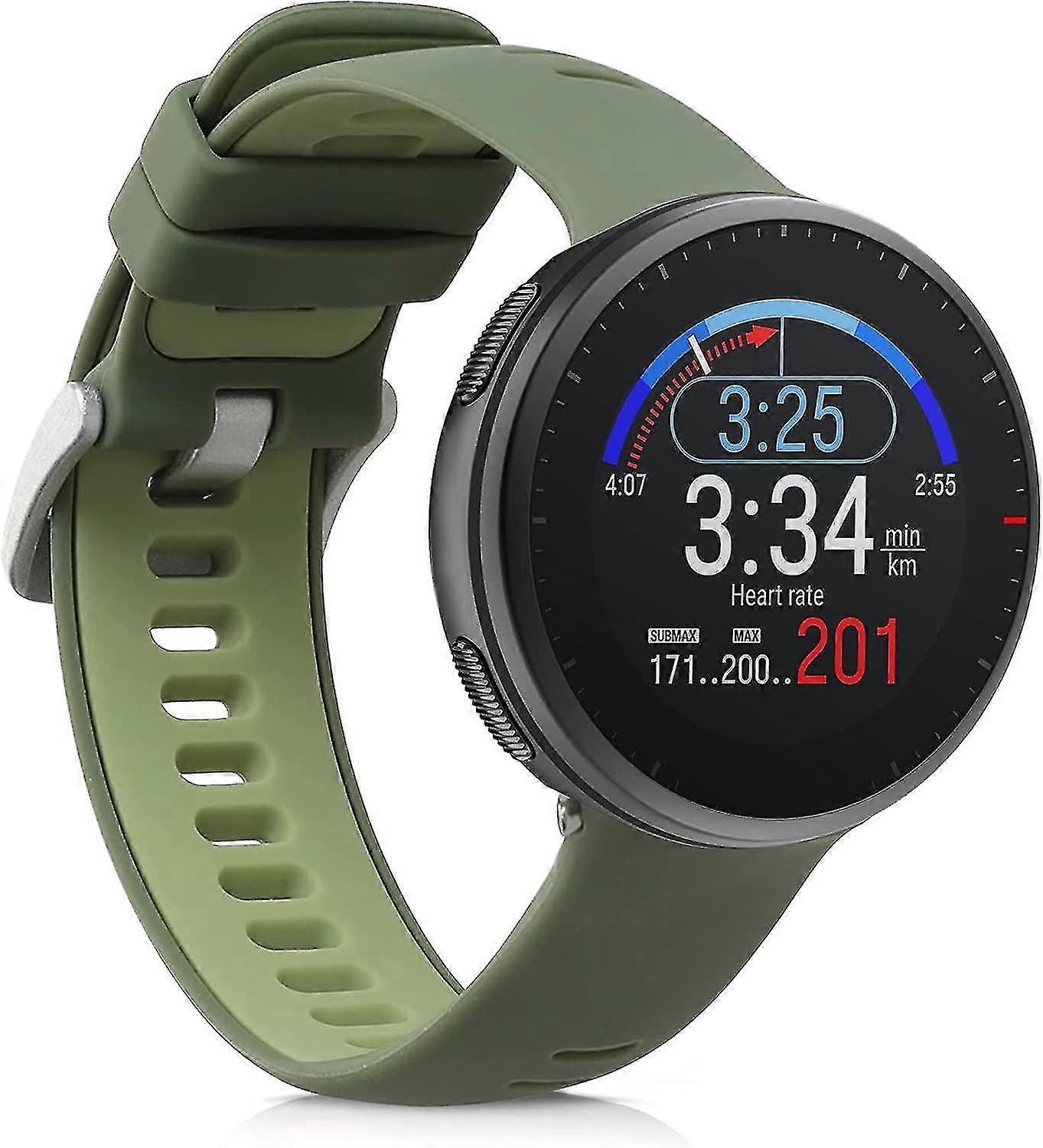 Watch Band Replacement Silicone Strap Compatible With Polar Vantage V2 - Green