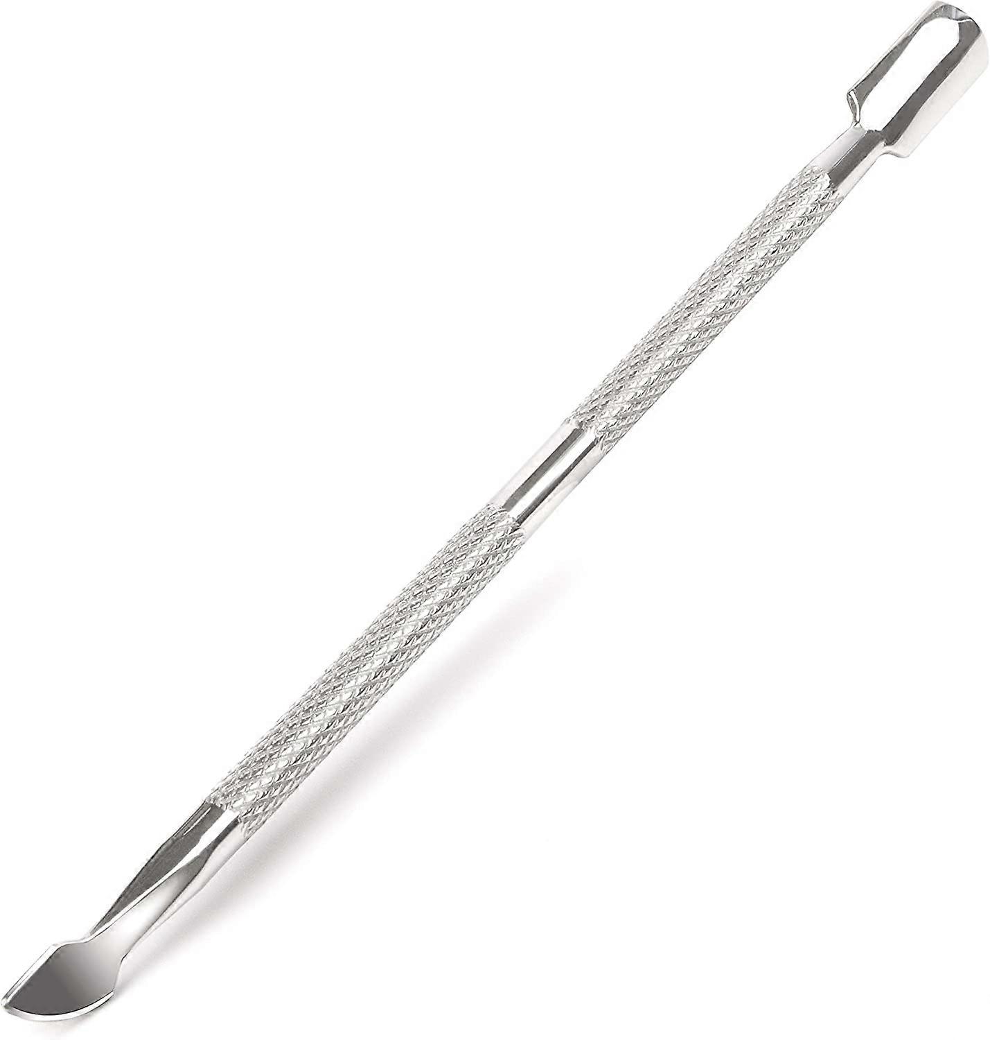 Cuticle Pusher Stainless Steel Dual Head Nail Scraper for Polish Remover Tool - Cuticle Stick for Fingernails and Toenails
