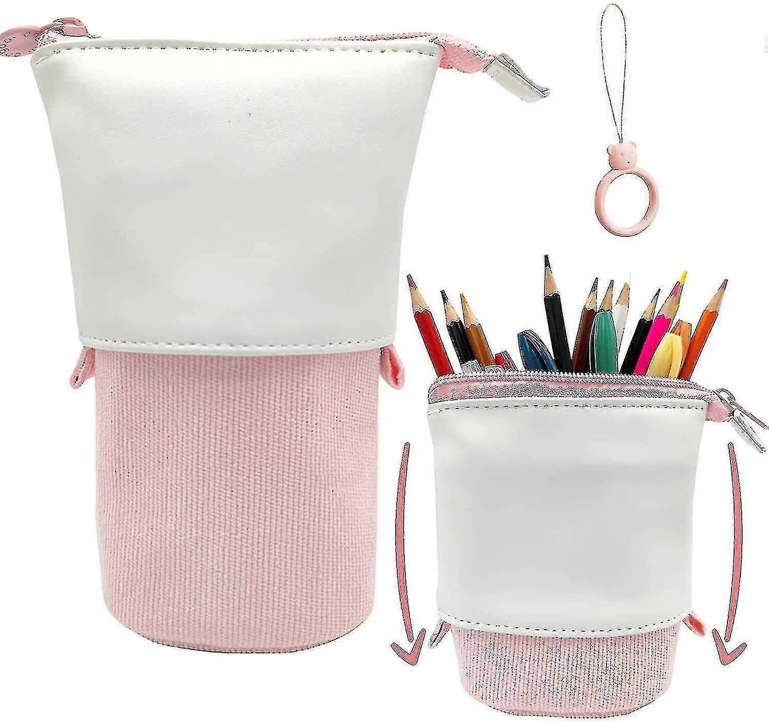 Pop Up Blyant Sak Stand Up PennHolder Bærbar Lagring