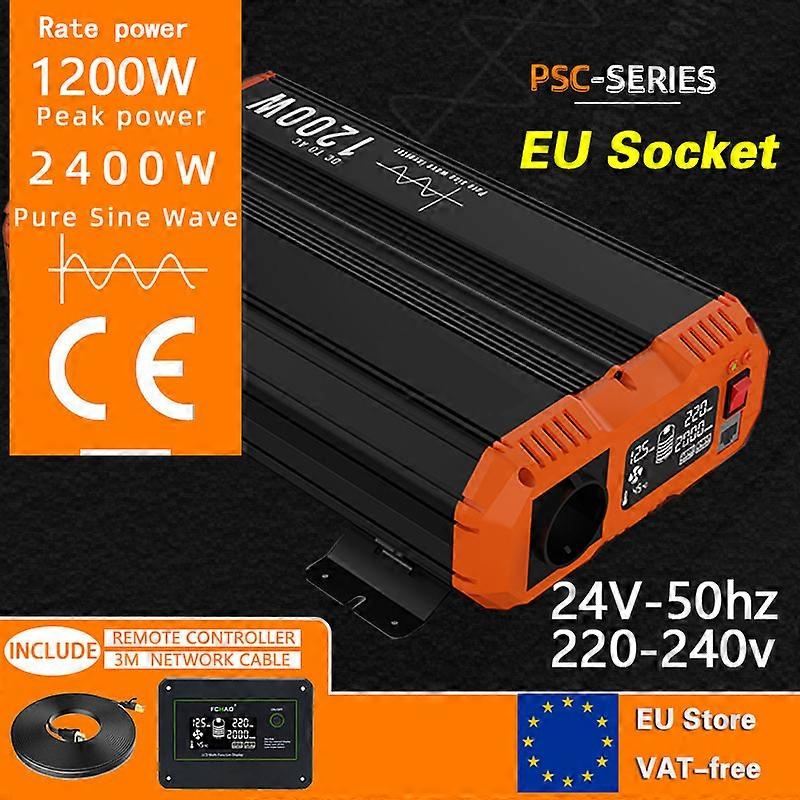6.0kw 3.6kw 2.4kw pure Sine Wave Inverter 12V 24V To 220V 110V Converter LCD Display Voltage Transformer Auto Accessories UPS
