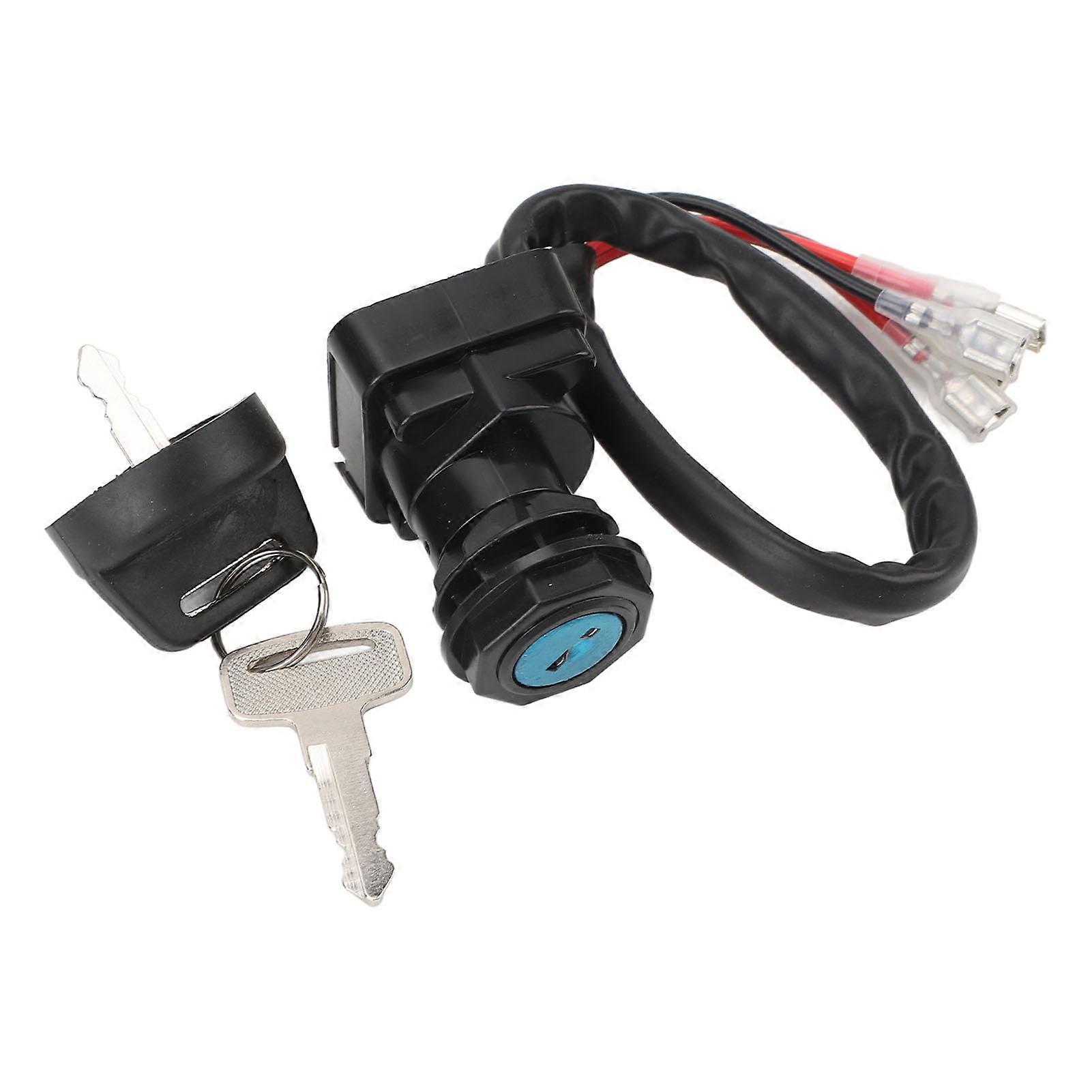 Ignition Key Switch 4 Wires Long Lasting Use Replacement for Polaris Sportsman 335 1999 to 2000
