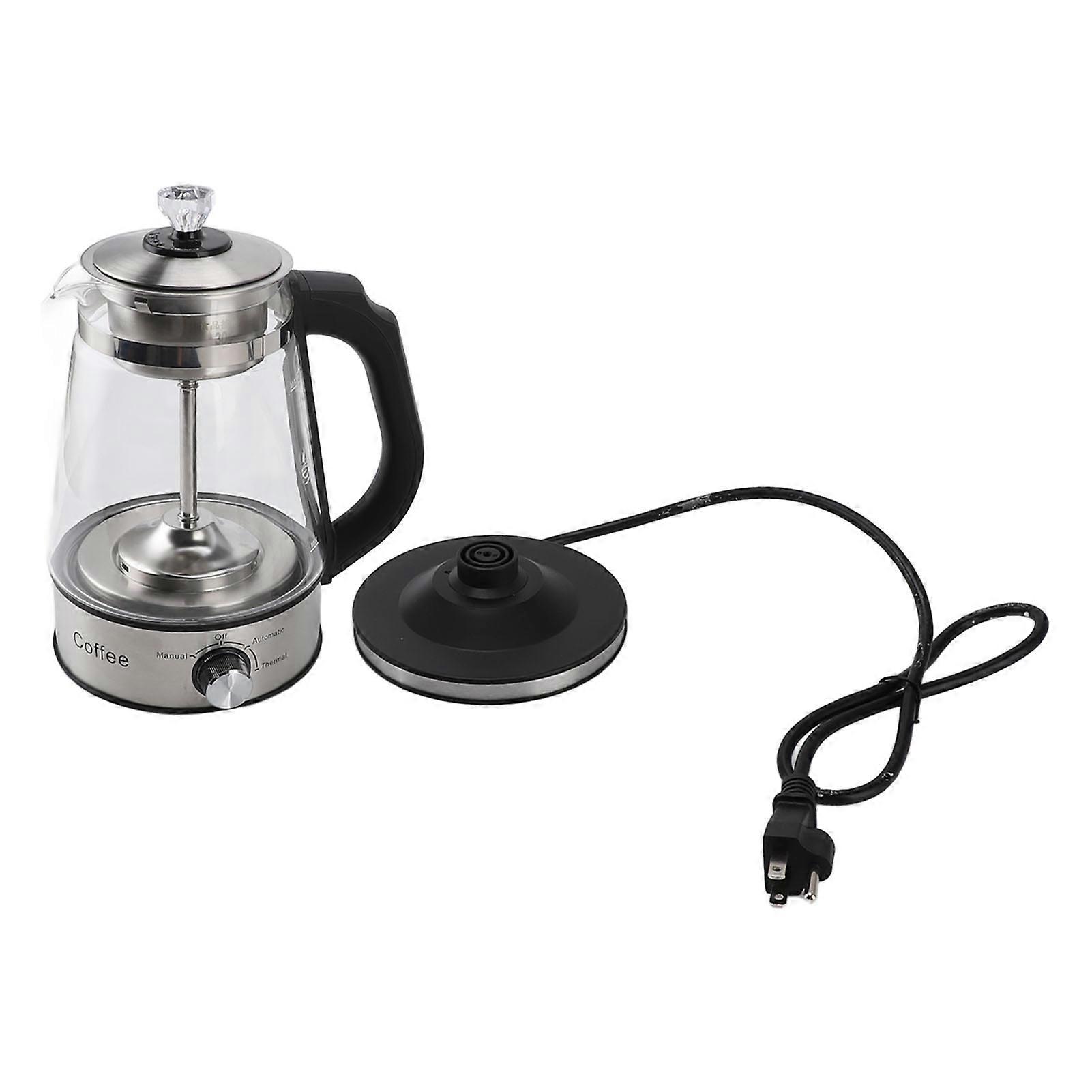 Electric Tea Kettle 4 Gears Keep Warm Removable Infuser Automatic Glass Tea Maker Pot for Coffee