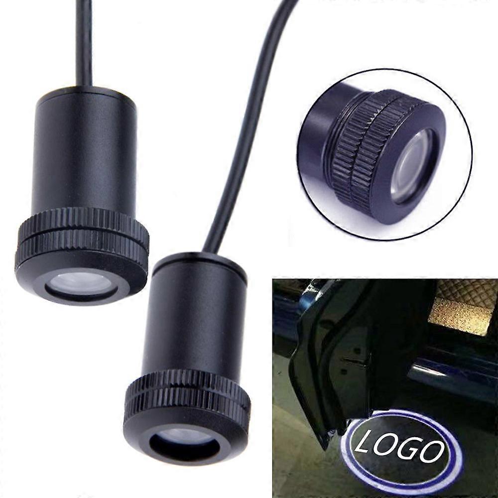 2X světla dveří auta uvítací lampa s logem laserový projektor Ghost Shadow s Line Light Atmosphere Lamp Vlastní logo Ghost Shadow Light