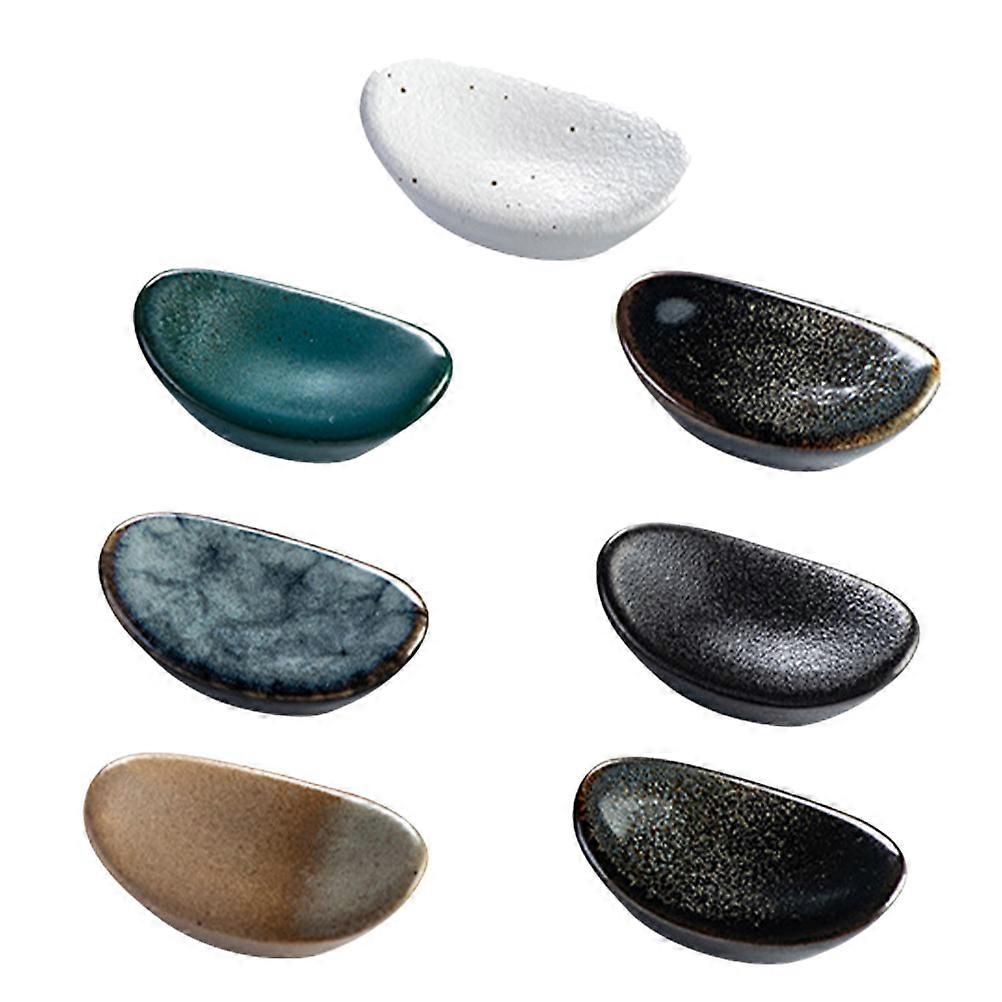 7pcs Ceramic Chopsticks Racks Household Chopsticks Holders (Random Style)