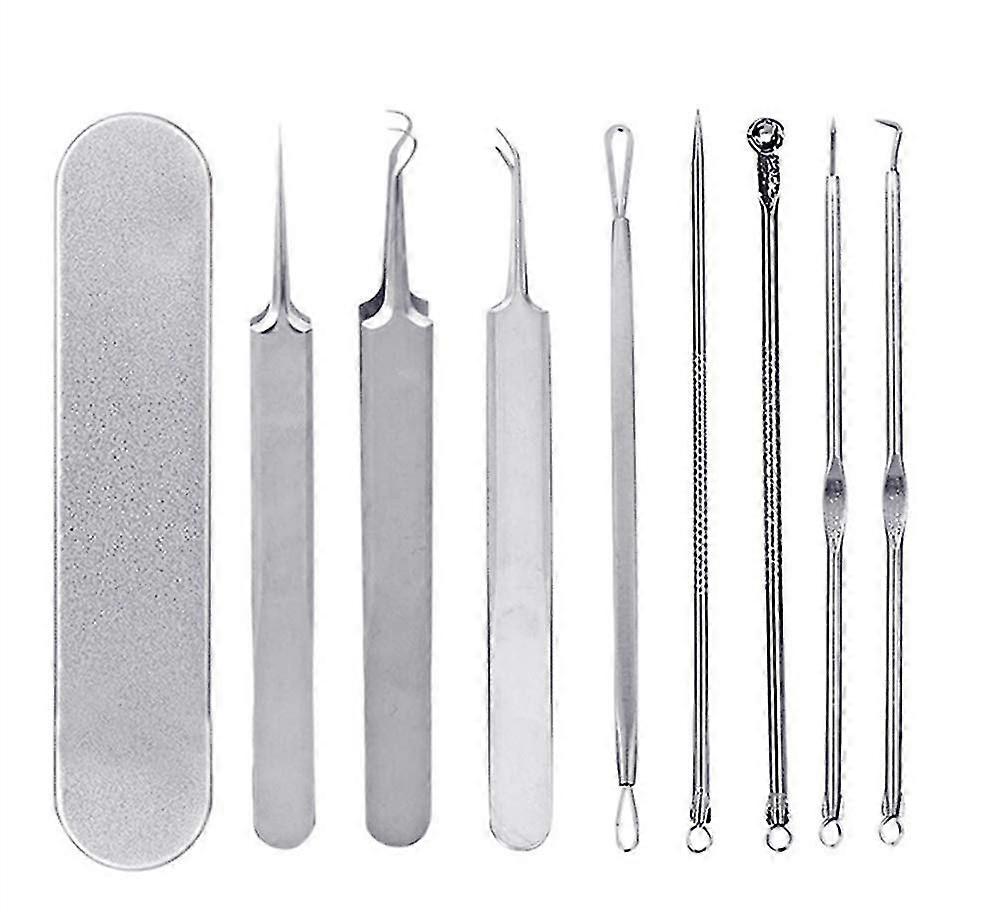 Blackhead Remover, 8pcs Set Stainless Steel Pimple Comedones Extractor Kit