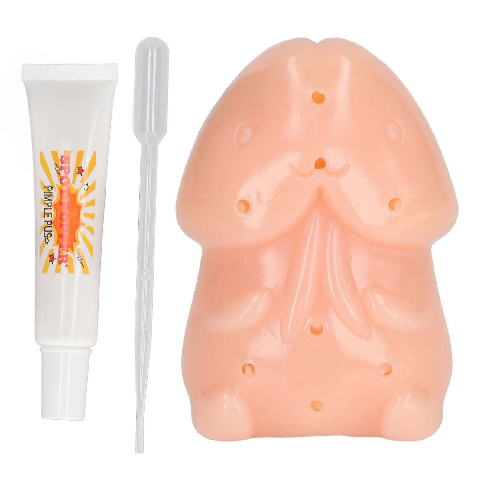 Squeeze Pimple Toy Safe Flexible Elastic Stress Relieve Funny Pimple Popping Jokes Toy