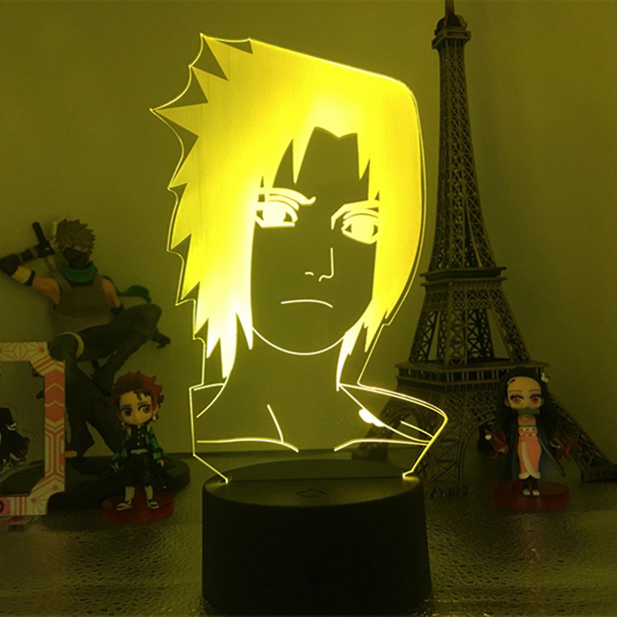 3d Led Gece Lambası Anime Naruto Uchiha Sasuke