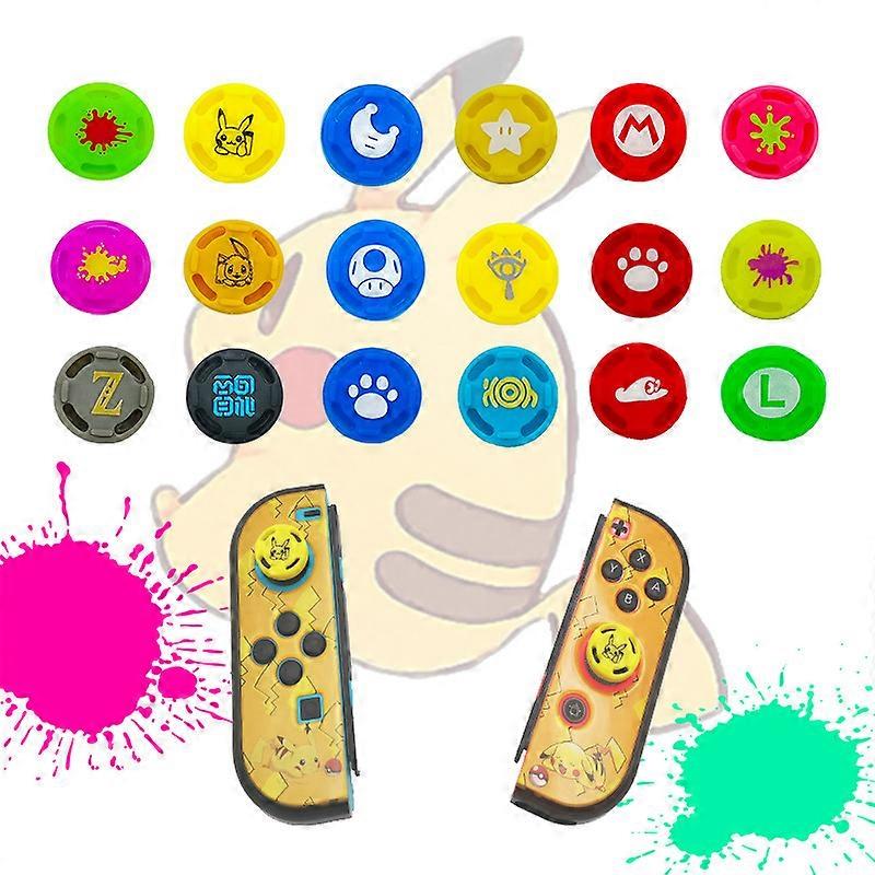 XYC 18 PCS Thumb Grip Set Joystick Cap Joystick Cover pour Switch Joy-Con Controller / Switch Lite Limited Edition
