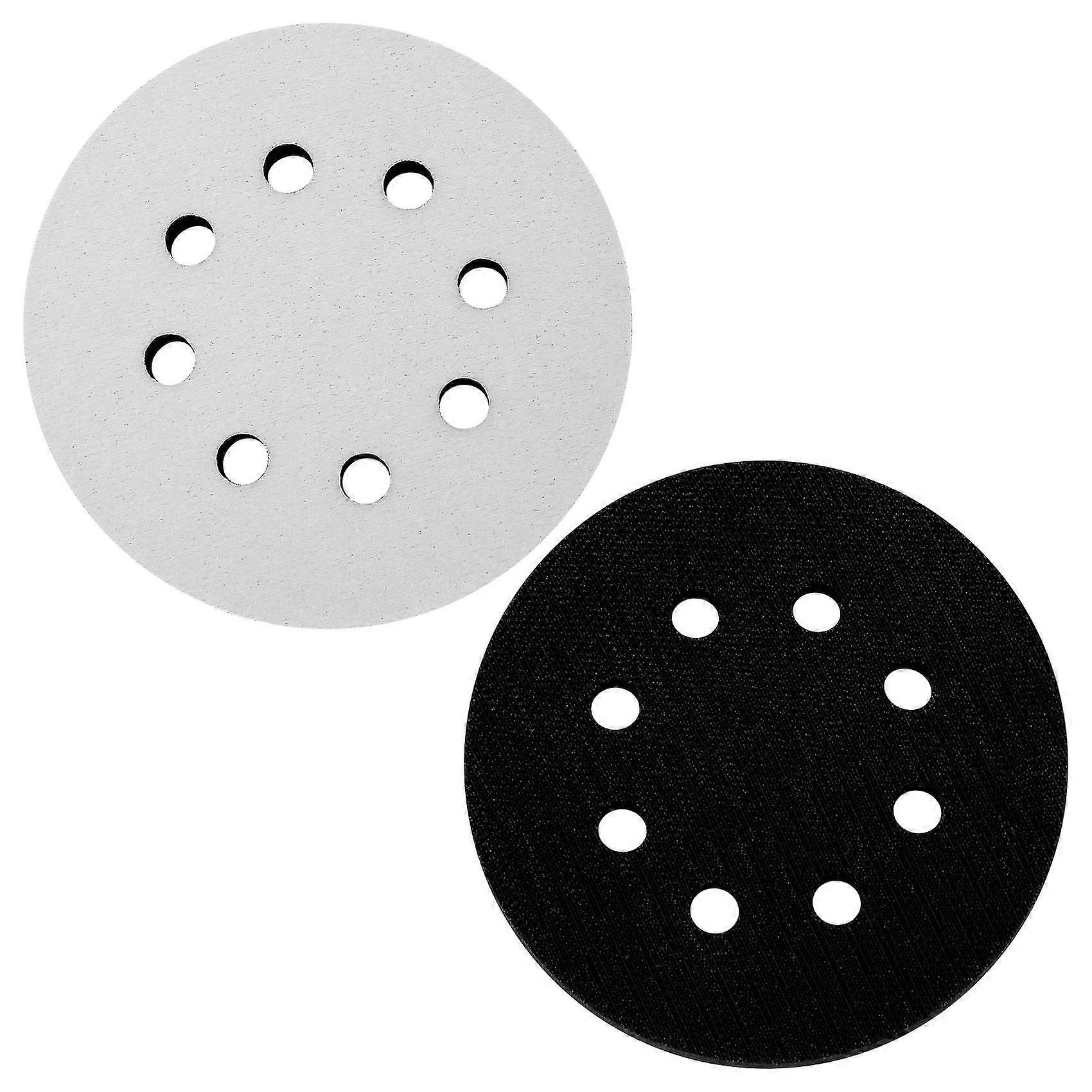 2pcs 5 Inch(125mm) 8-hole Soft Sponge Interface Pad For Sanding Pads And Hook And Loop Sanding Disc