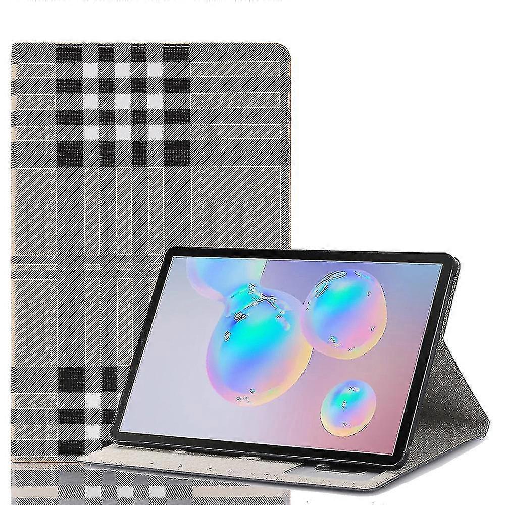 For Galaxy Tab S6 T860 Plaid Texture Pu Leather Case