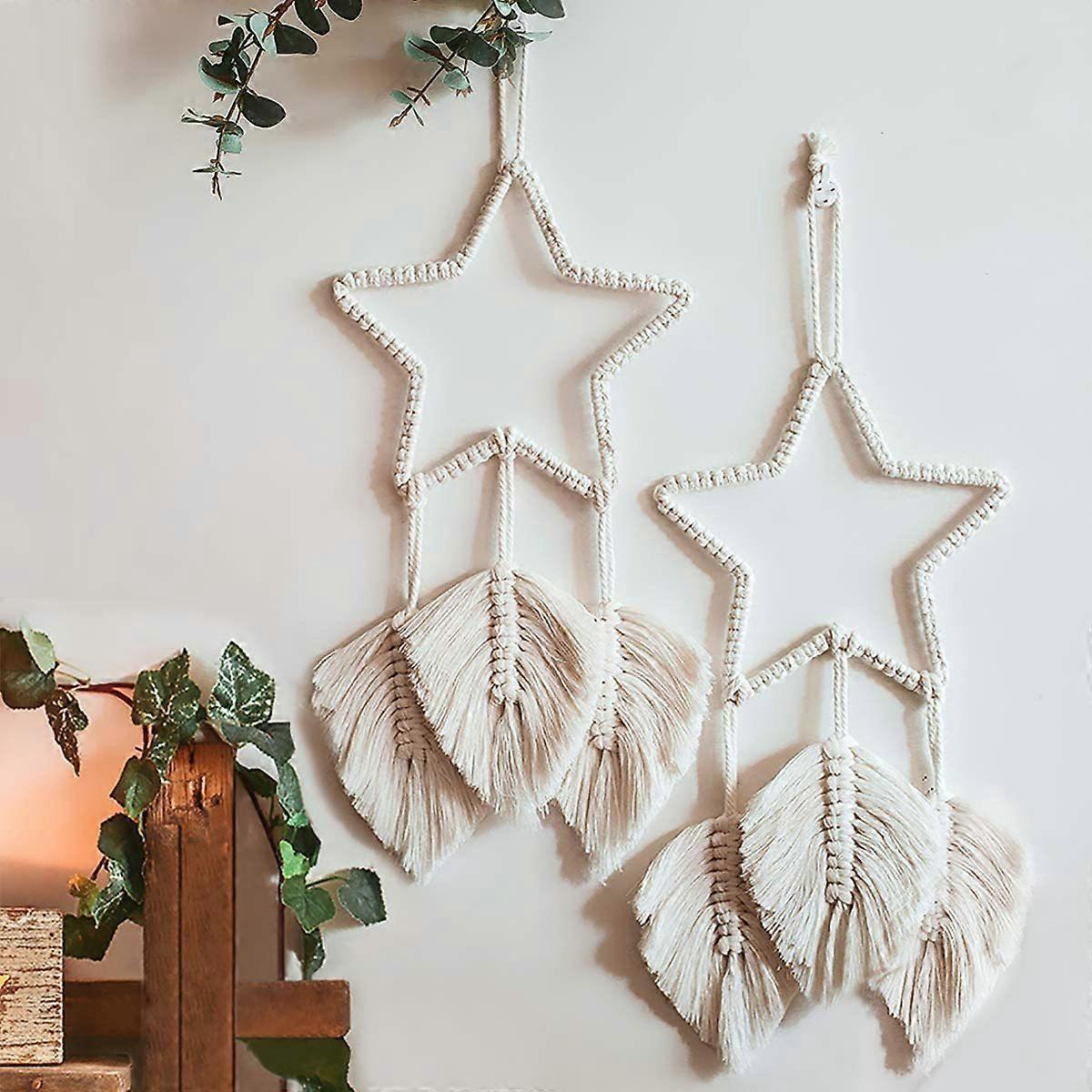 Hanging Lace Wall Dream Catcher Tassel Decoration (2Pcs)