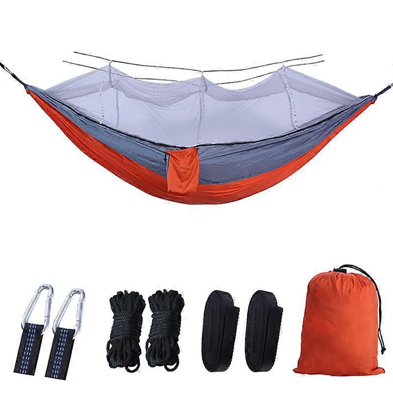 Camping Travel Hammock 260 x 140 cm - Double or Single Hammock with Mosquito Net, Hanging Hammock, Ultralight Hammock, Garden Hammocks