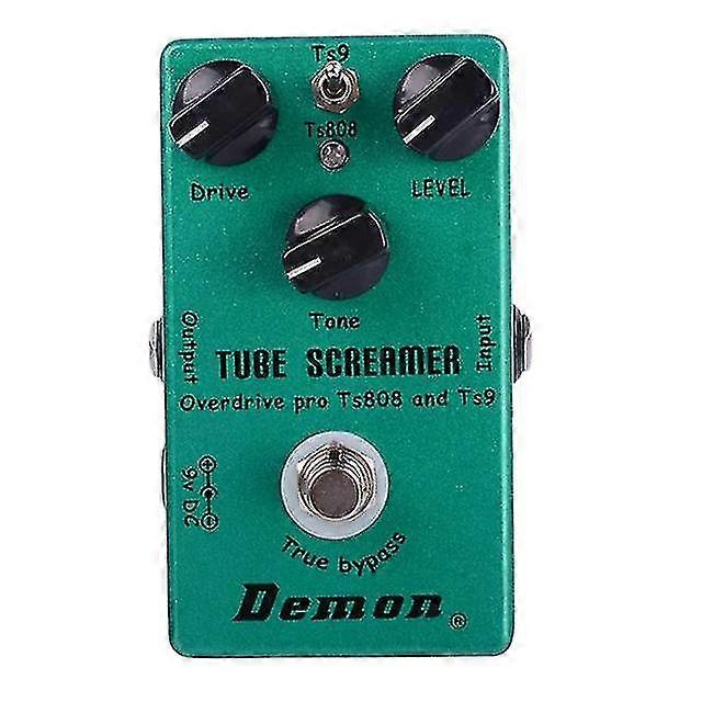 Naiwang Demonfx Tube Screamer Gitarr Effekt Pedal 2 i 1 Overdrive Gitarr Pedal True Bypass Gitarr Tillbehör