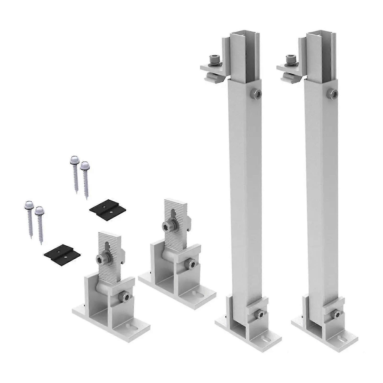 1 Pair Of 10-15 Degree Right Angle Solar Roof Photovoltaic Bracket Adjustable Angle Bracket Base Adjustable Rear Foot