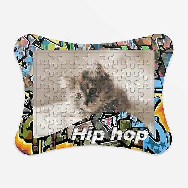 الحيوان كيتي رمادي القط صورة لغز بانوراما لعبة الهيب هوب ورقة المجلس