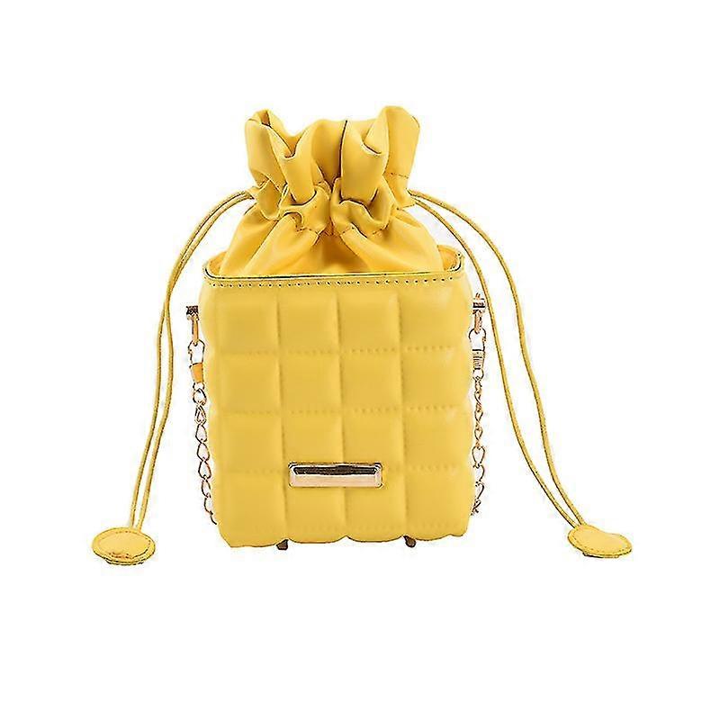Checker Drawstring Crossbody Bag