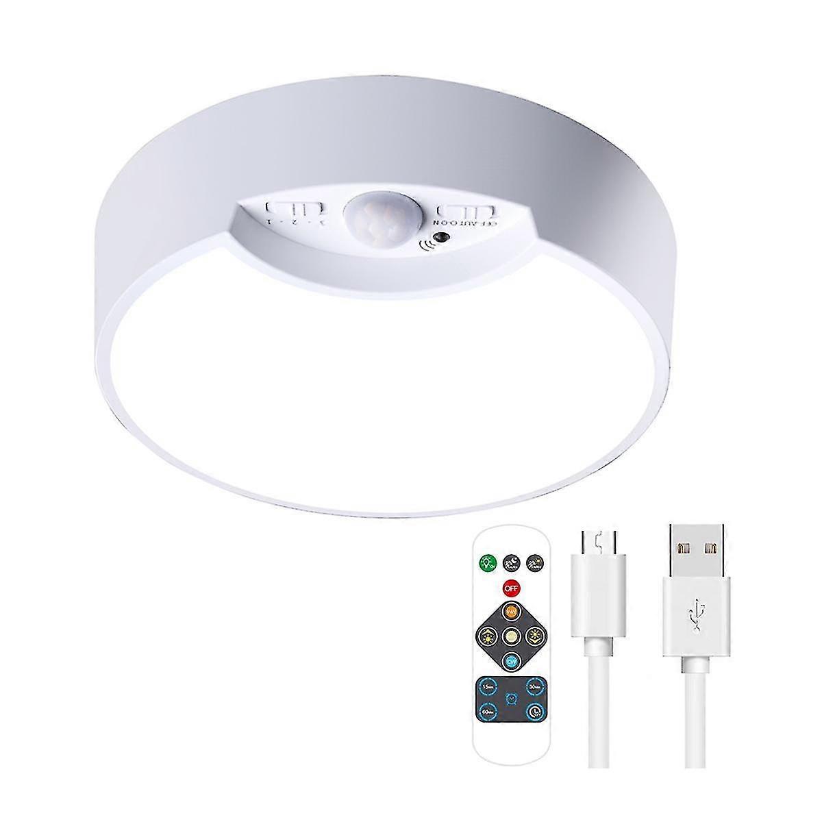 Ceiling Light, Wireless Led Ceiling Light With Remote, Motion Sensor Light Indoor Rechargeable, Shower Light For Inside