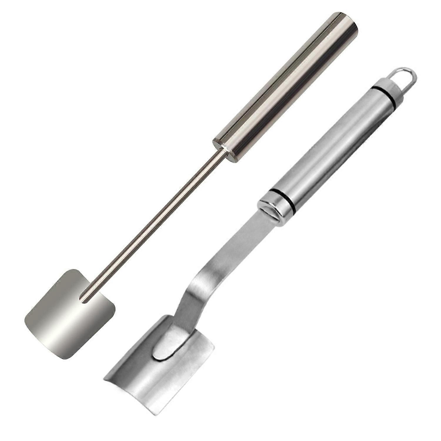 2Pcs Stainless Steel Corn Cob Peeler Tool Quick Corn Stripping Machine Easy Corn Kernel Remover