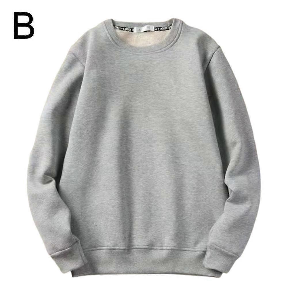 Herren Pullover Pullover Langarm Rundhals Warm Lamm Fleece Verdickung