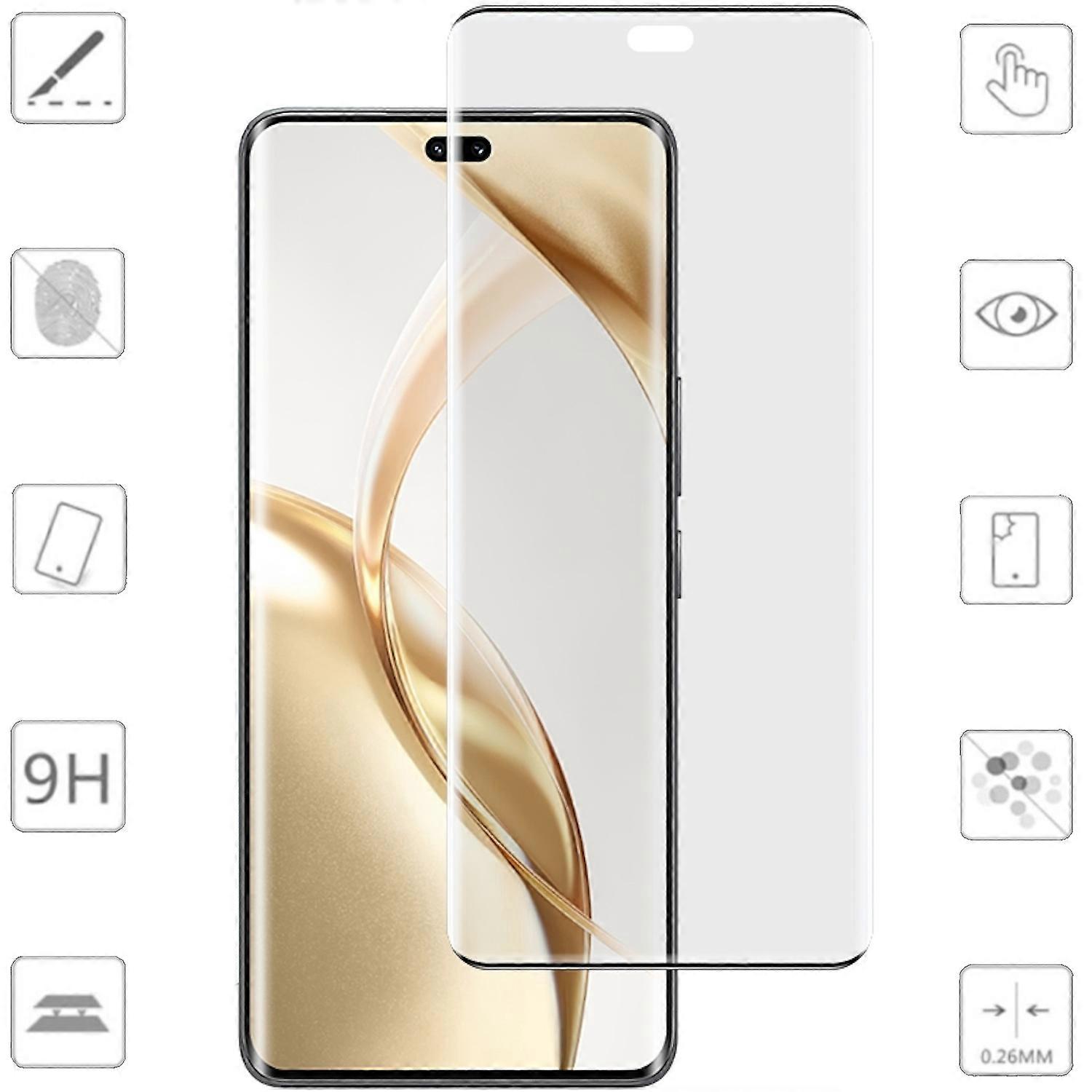 For OnePlus 13R 2x 4D Display Full Curved H9 Hard Glass Film Protector