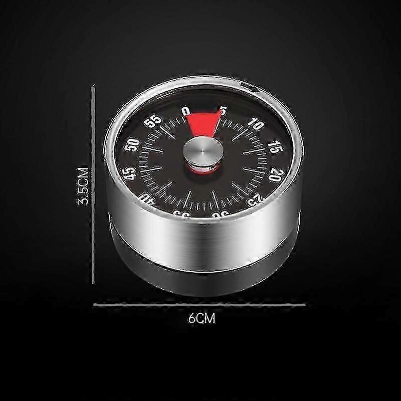 Timer Mechanical Timer Stainless Steel Alarm Clock Visual Timer With Loud Alarm Magnetic