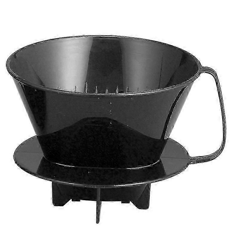Coffee Filter Cone, Black, Number 4-Size Filter, Brews 8 to 12-Cups