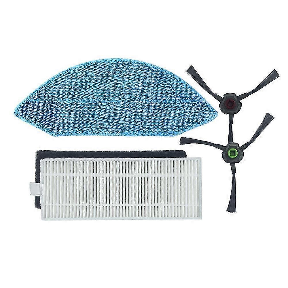 4Pcs Steam Mop Cloth Machine with Filter Mop Side Brush for U2 Robotic Vacuum Cleaner