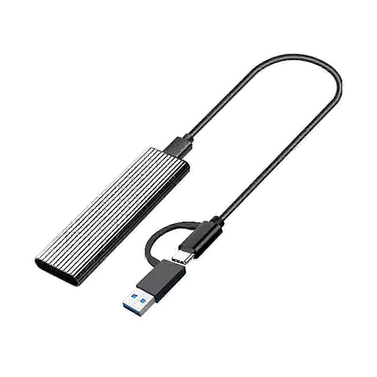 2 in 1 Dual Protocol Type C USB 3.1 Adapter SATA SSD HDD M.2 NGFF SSD Enclosure suitable for M2 Hard Drive S