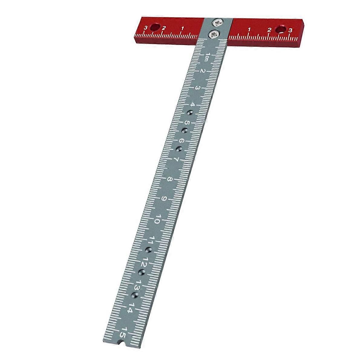 Woodworking Square Ruler Aluminium Alloy Metal Woodworking Drawing Crafting Drafting Tool with Scale