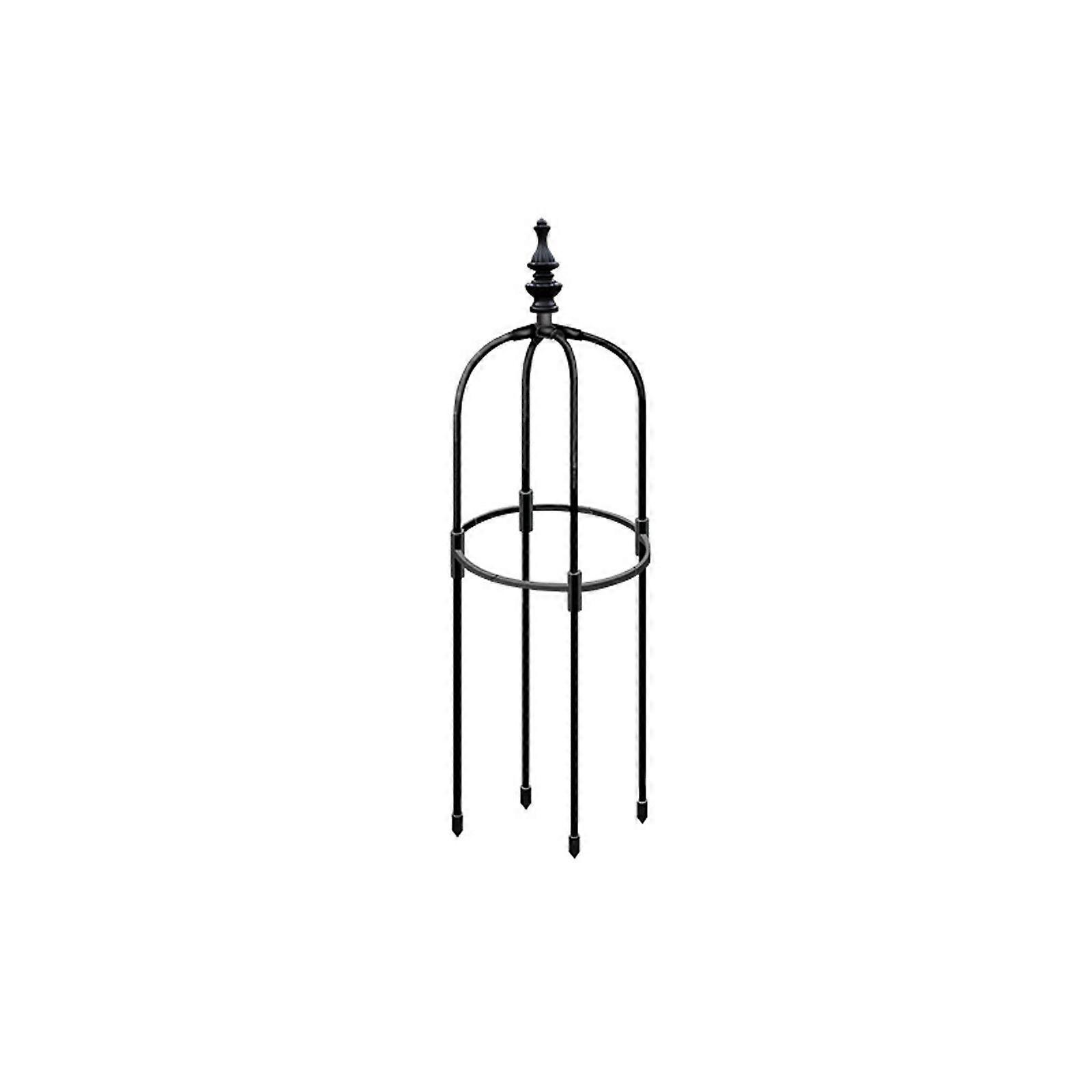 Tour Obélisque Treillis de jardin Support de plante en forme de U Cadre grimpant de fleur en acier inoxydable résistant à la rouille Support de fleur Diamètre 28CM