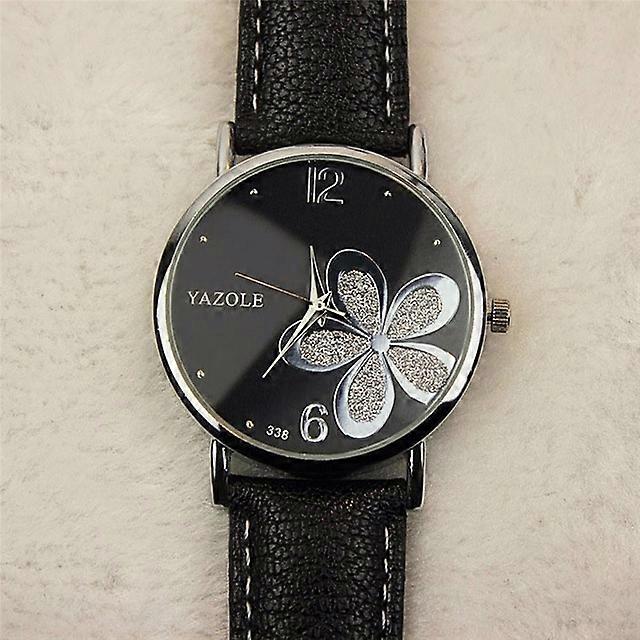 YAZOLE Ladies OL Style Four-leaf Clover Pattern Quartz Watch