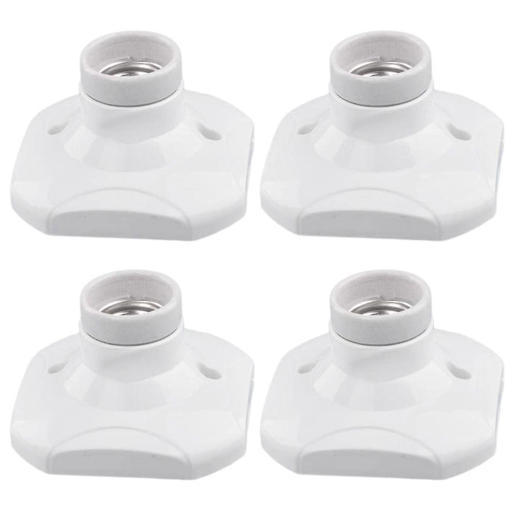4Pcs/Set E27 Wall Ceiling Light Lamp Bulb Holder Round Bases for E27 Lamp Bulbs