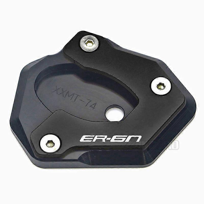 ER-6N Motorcycle Side Stand Enlarger Kickstand Enlarge Plate CNC Aluminum Accessories compatible for Kawa-saki ER6N 2012 2013 2014 2015 2016 MAXP