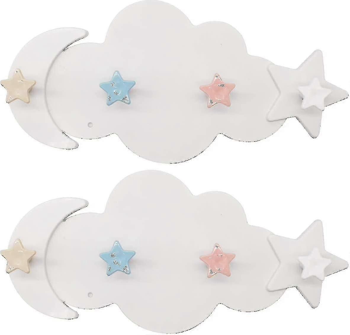 2pcs Cloud Viscose Door Rear Coat Hook Wall Seamless Strong Sticky Hook