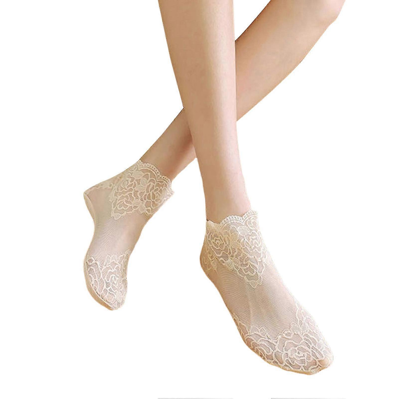 Women's Cotton Bottom Short Silk Socks