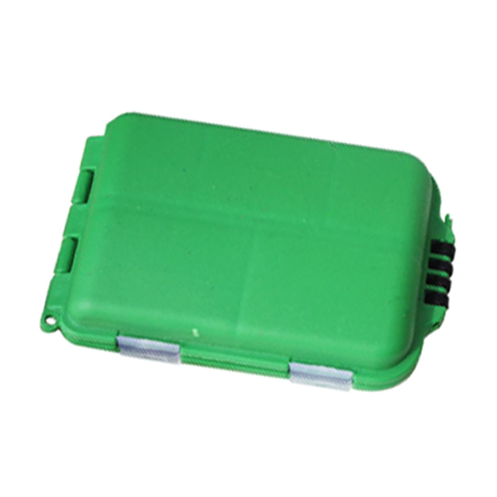 10 Grids Fishing Tackle Boxes Waterproof Seal Fishing Tackle Storage Box Baits Storage Case with Compartments Structure Green